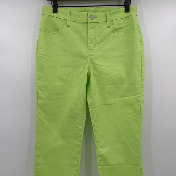 Chicos Jeans Women Small NEW Green Neon Slim Leg Capri Perfect Stretch Grlfrnd - Picture 2 of 13
